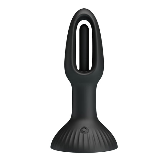 Baile Hubert Vibrating and Wiggling Butt Plug Black Butt Plugs