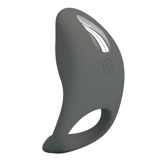Pretty Love Gemma Rechargeable Master Penis Ring Grey - Vibrating Cock Rings