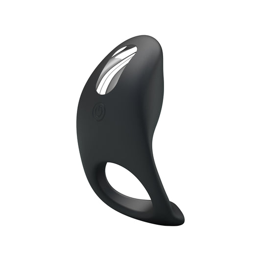 Party Up KING USB Rechargeable Mens Cock Ring Black Vibrating Cock Rings