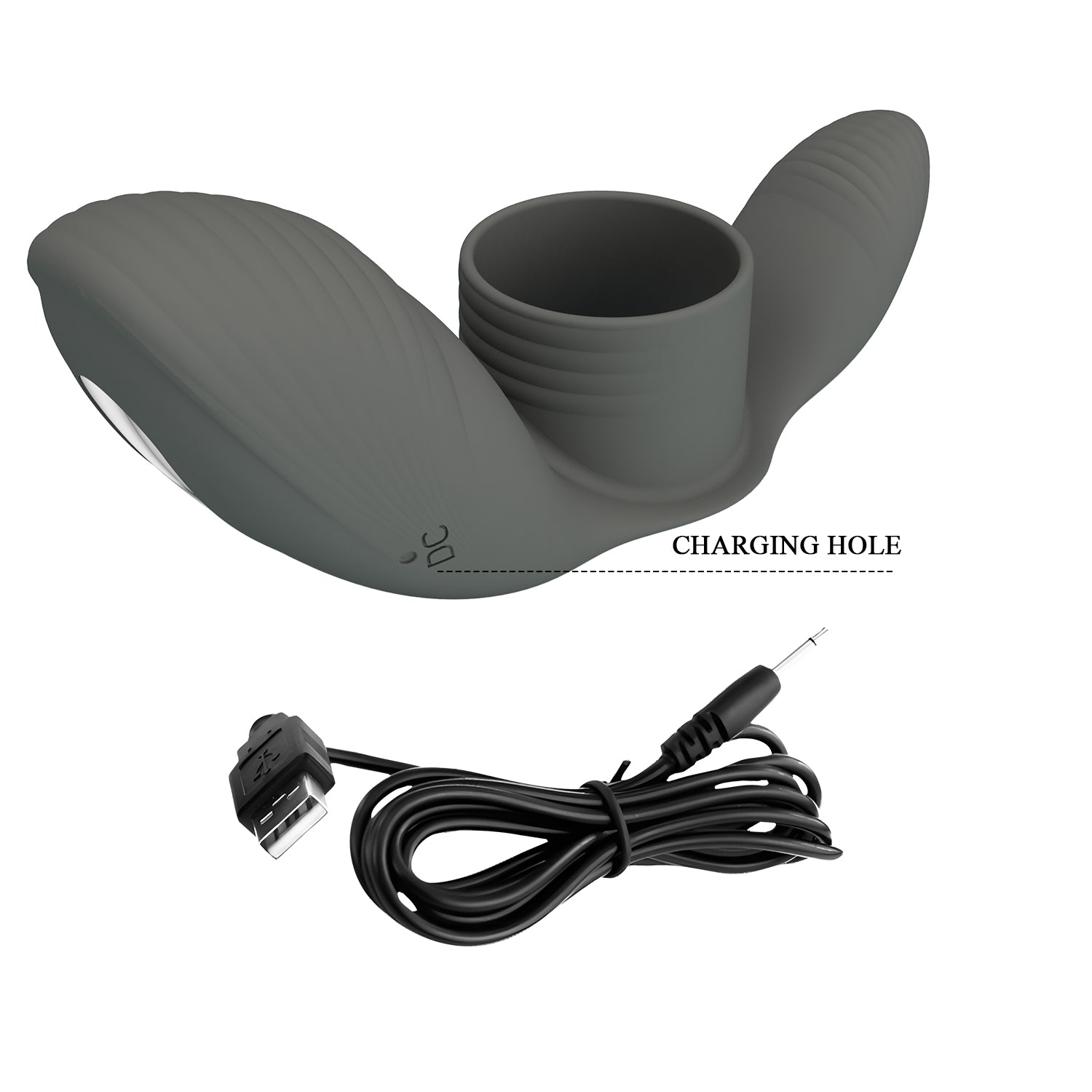 Pretty Love Cumulus Master Ring Erection Enhancer Grey Vibrating Cock Rings