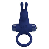 Pretty Love Jiro 10 Functions Powerful Cock Ring Navy Blue Vibrating Cock Rings