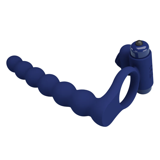 Pretty Love Ajmal Vibrating Mens Cock Ring Navy Blue - Vibrating Cock Rings