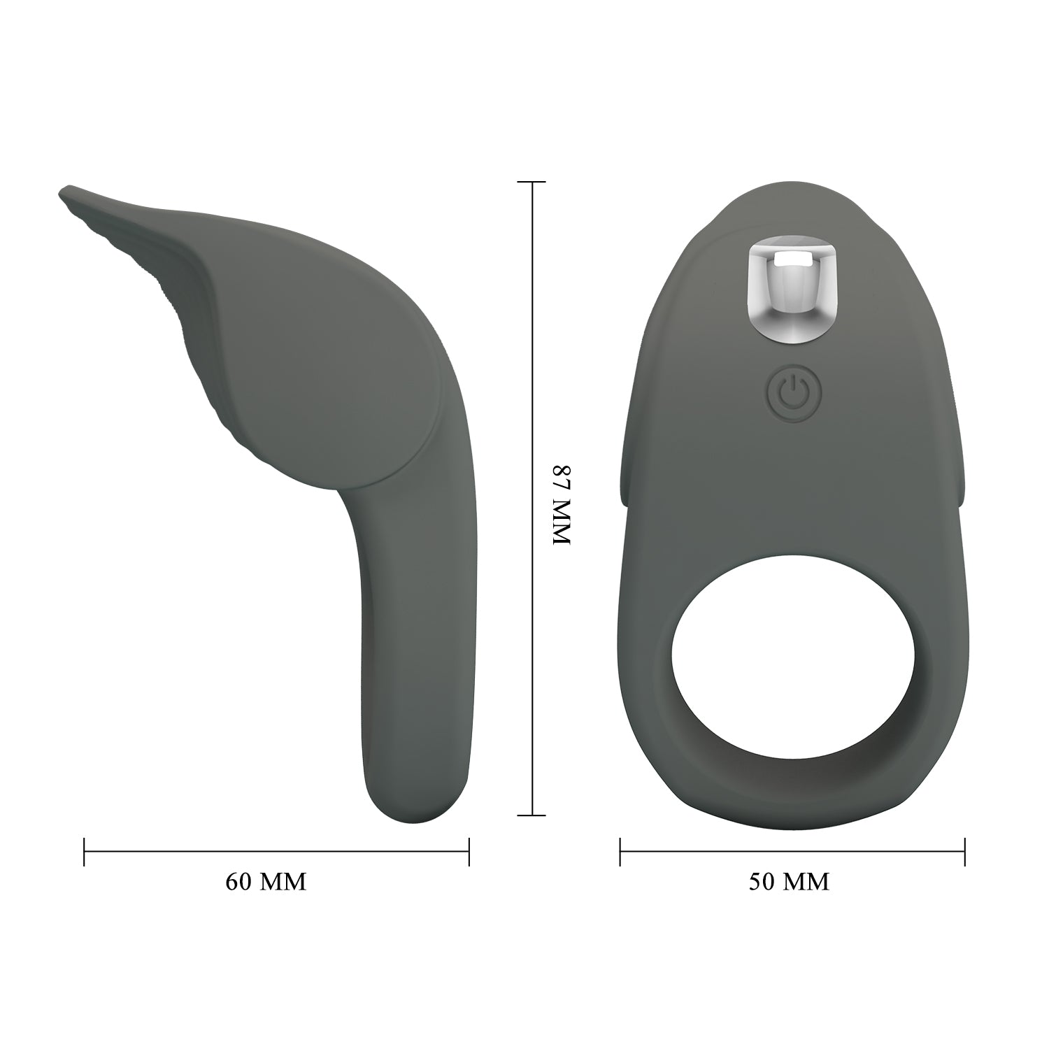 Pretty Love Alto Master 10 Functionc Cock Ring Grey Vibrating Cock Rings