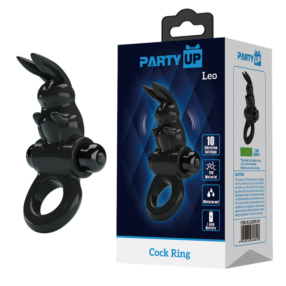Party Up LEO Male Pleasure Vibrating Cock Ring Vibrating Cock Rings