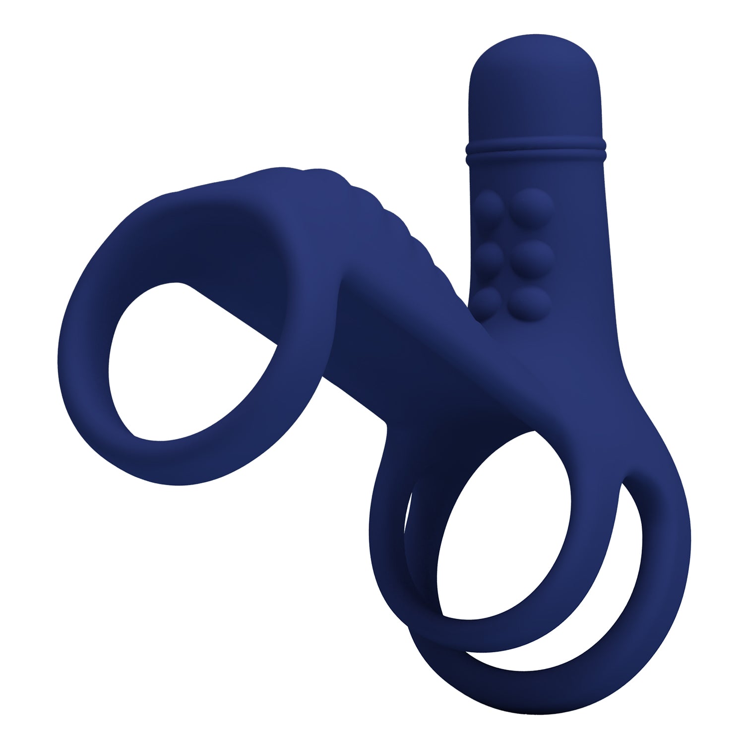 Pretty Love Elish Powerful Male Penis Ring Navy Blue Vibrating Cock Rings