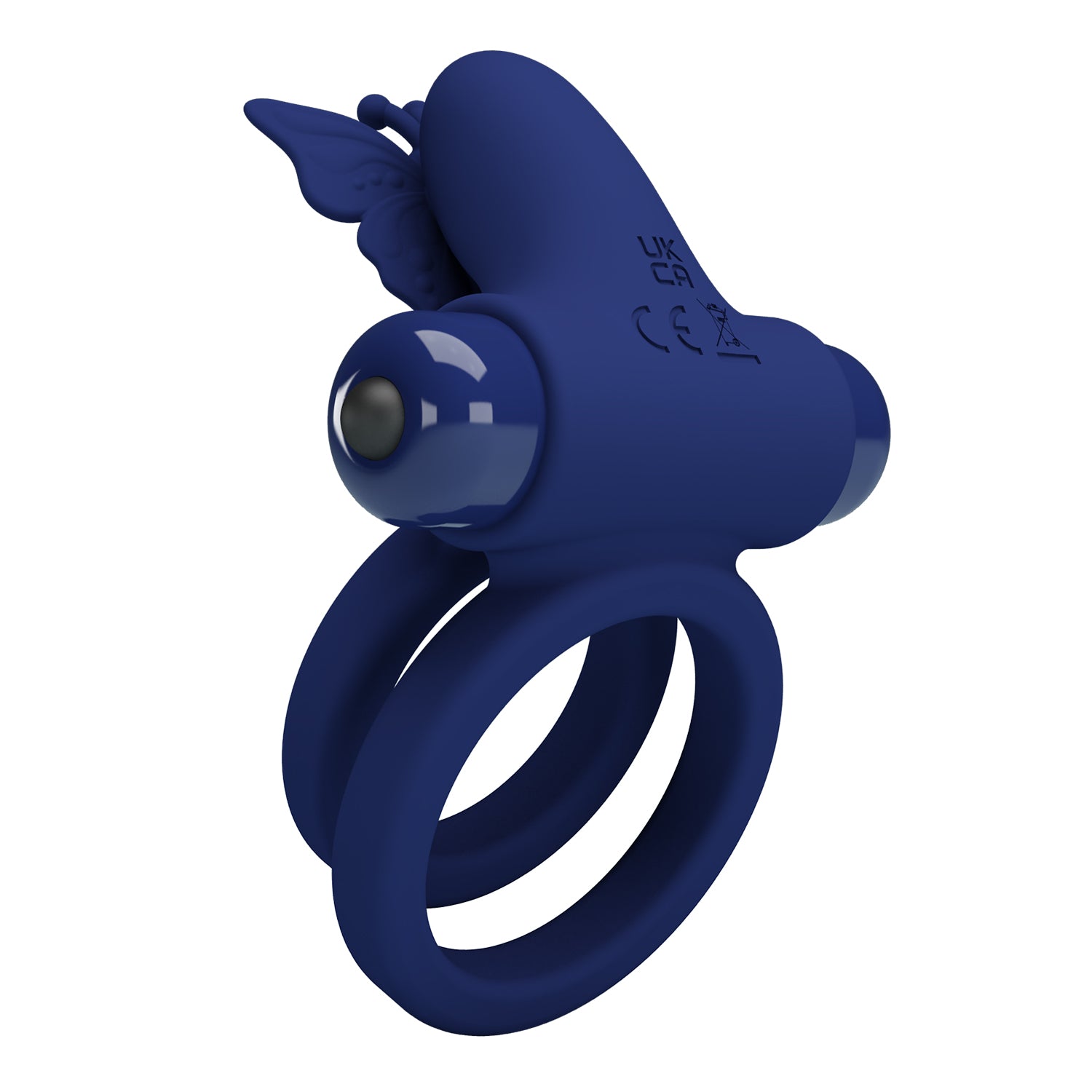 Pretty Love Jamele 10 Functions Cock Ring Navy Blue Vibrating Cock Rings