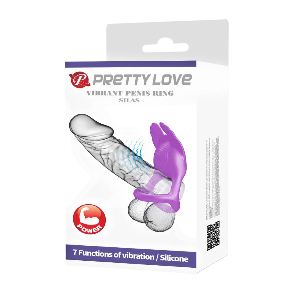 Pretty Love Silas 7 Functions Vibrating Silicone Penis Ring Vibrating Cock Rings