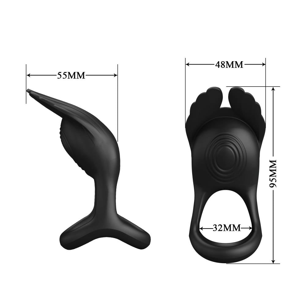 Pretty Love Silas 7 Functions Vibrating Silicone Penis Ring Vibrating Cock Rings