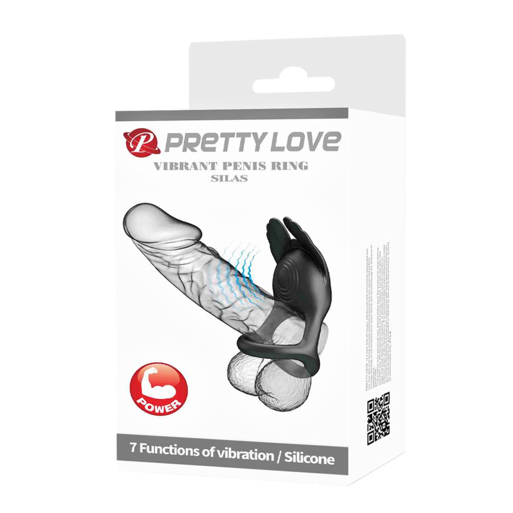 Pretty Love Silas 7 Functions Vibrating Silicone Penis Ring Vibrating Cock Rings