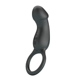 Pretty Love Super Power Trae Mens Cock Ring Black Vibrating Cock Rings