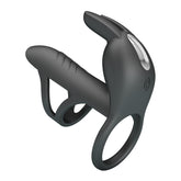 Party Up MARK USB Rechargeable Vibrating Cock Sleeve Black Penis Sleeves and Extenders