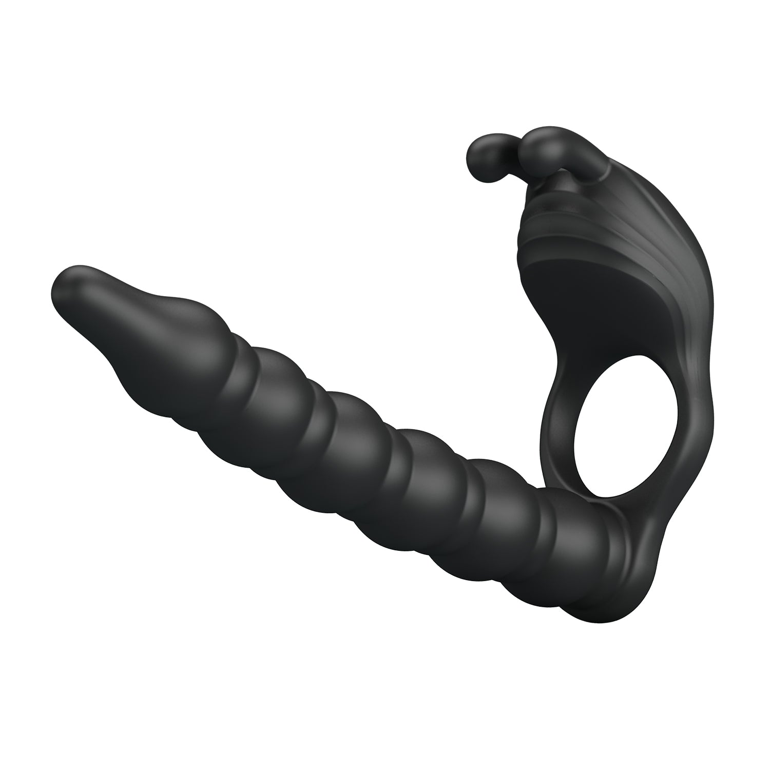 Party Up MARCUS Vibrating Cock Ring & Anal Plug Black Vibrating Cock Rings