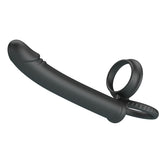 Party Up MARTIN Cock & Ball Rings with Double Penetrator Black Vibrating Cock Rings