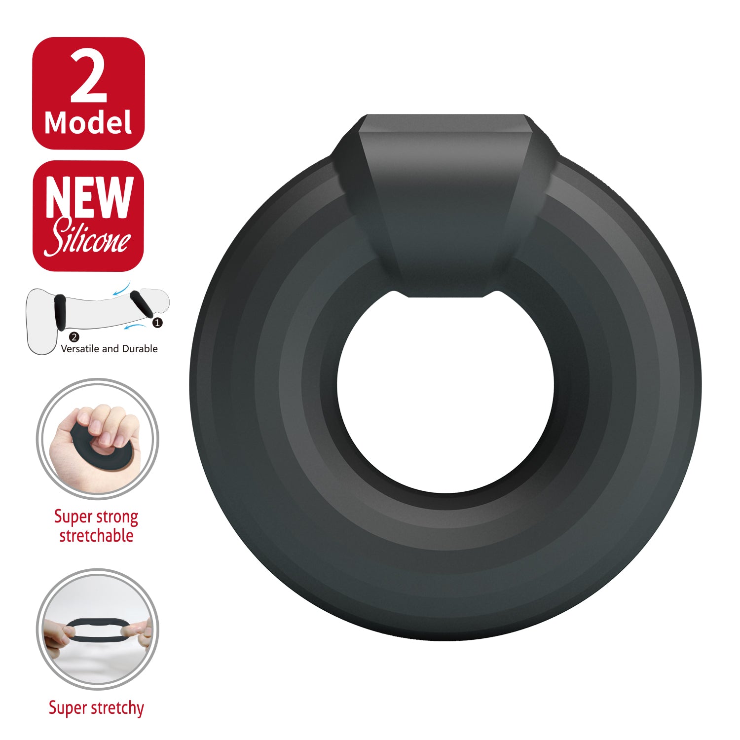 Baile Kayke Super Soft Male Silicone Cock Ring No. 2 Default Title Stretchy Cock Rings
