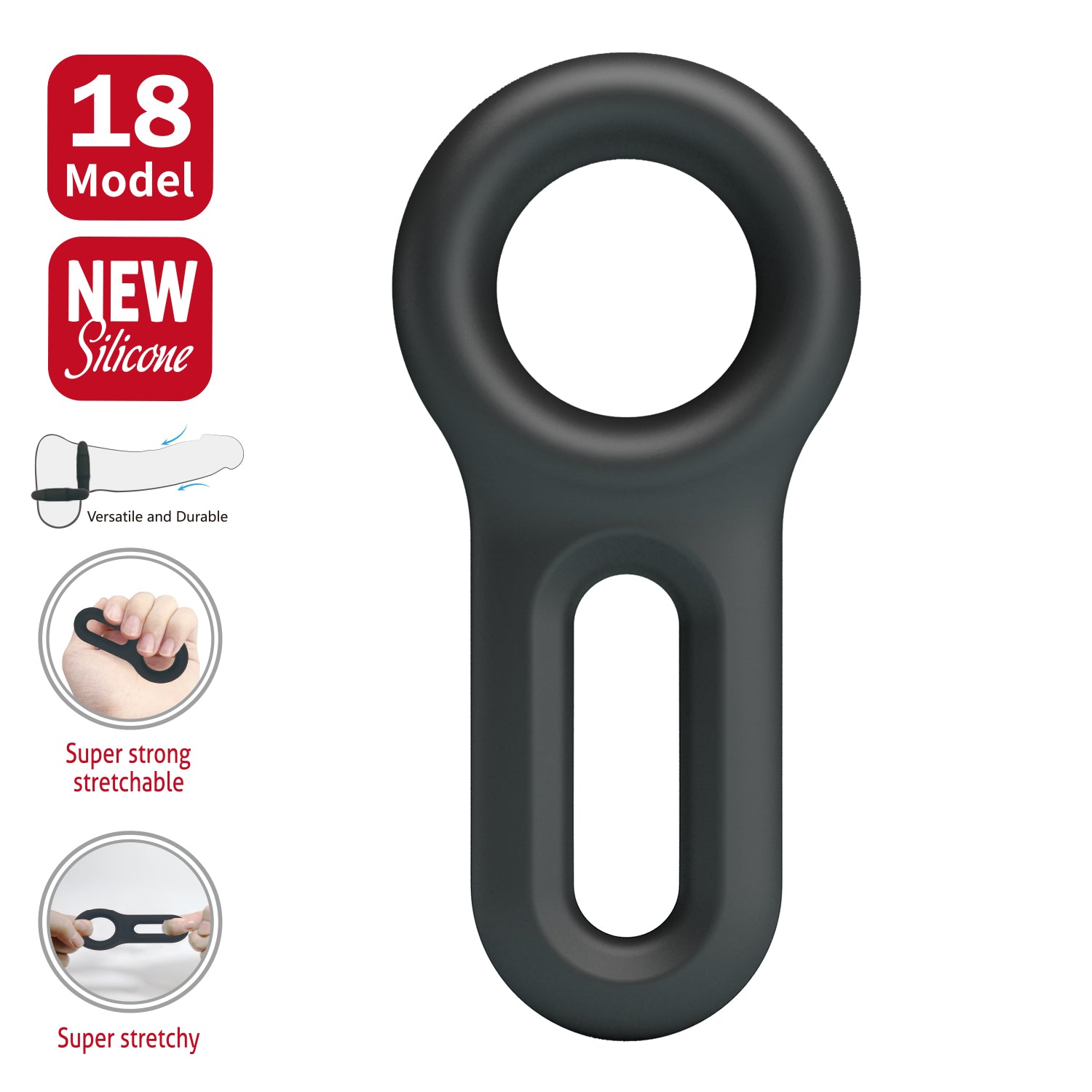 Baile Oniel Super Soft Silicone Cock Ring No.18 Default Title Stretchy Cock Rings