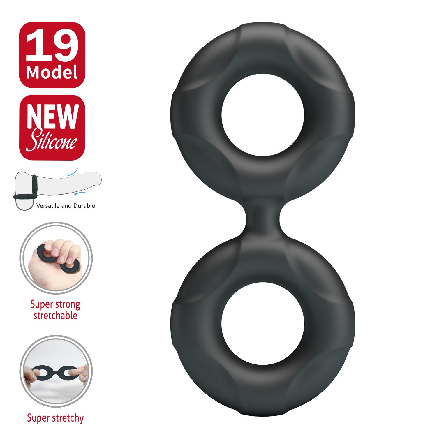 Baile Radwan Super Soft Silicone Cockring No.19 Default Title Stretchy Cock Rings