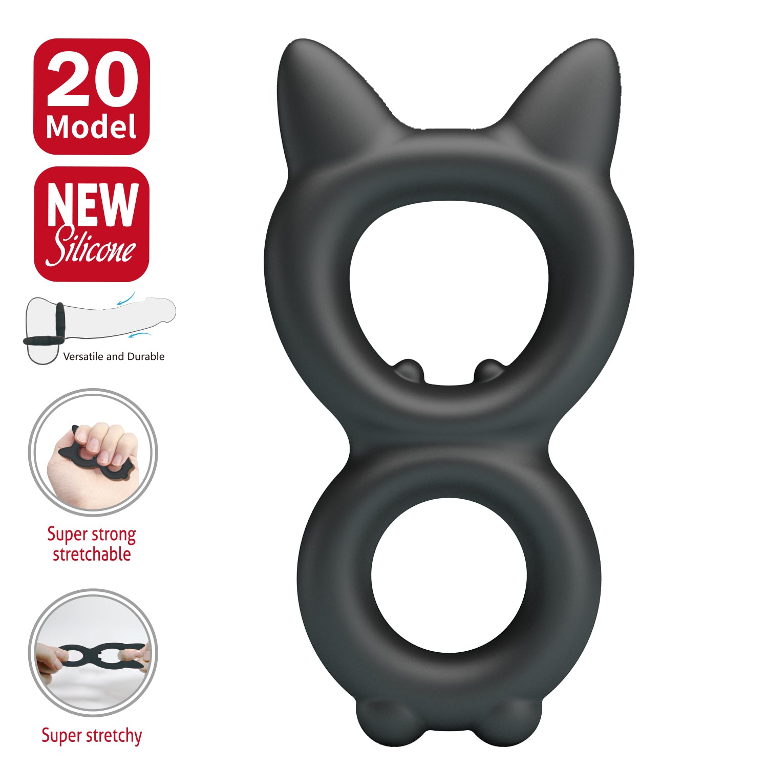 Baile Toran Super Soft Mens Silicone Cockring No. 20 Default Title Stretchy Cock Rings