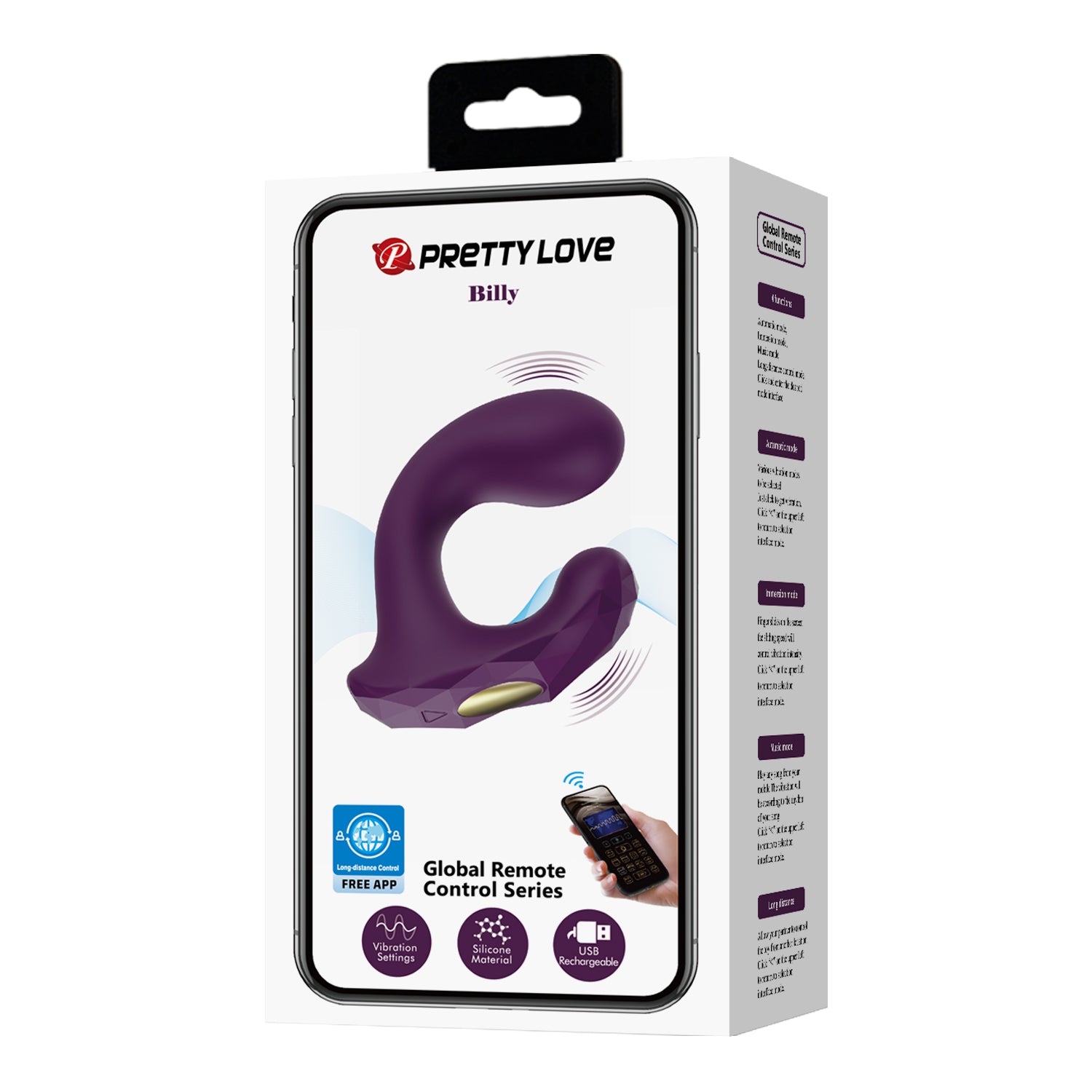 Pretty Love Billy App Control G-Spot Vibrator Byzantium G-Spot Vibrators