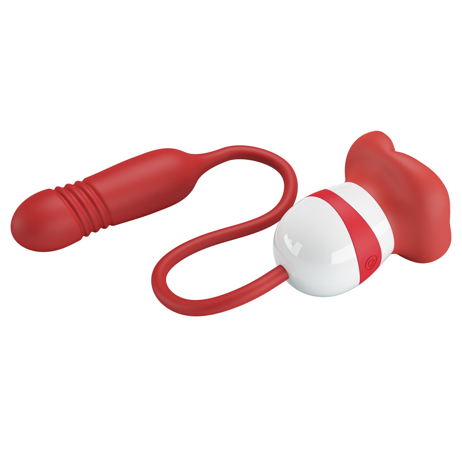 Pretty Love Ashlynn Rechargeable Clitoral Vibrator Red/White Clit Ticklers and Pulsators
