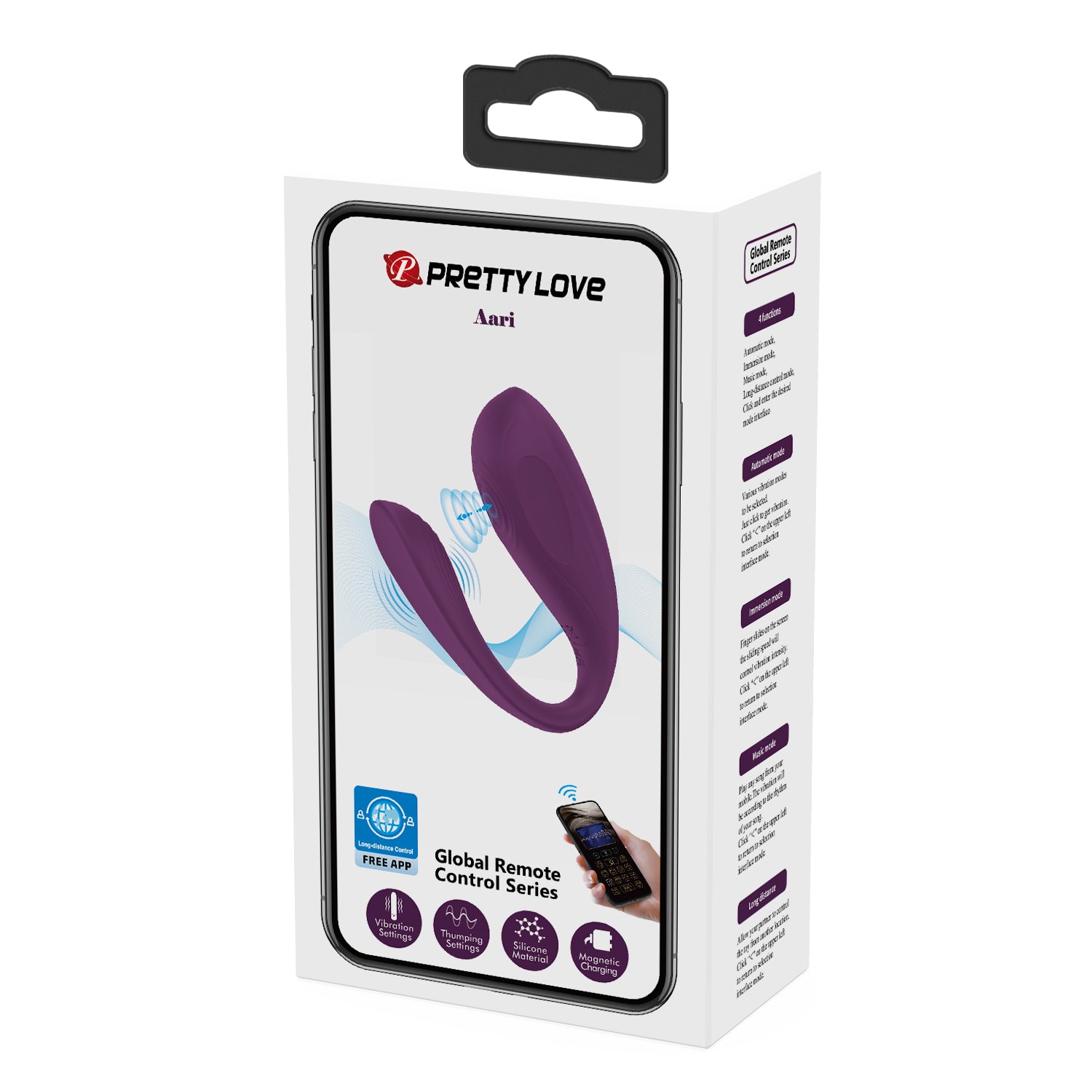 Pretty Love Aari App Control Clitoral Vibrator Byzantium Clit Ticklers and Pulsators