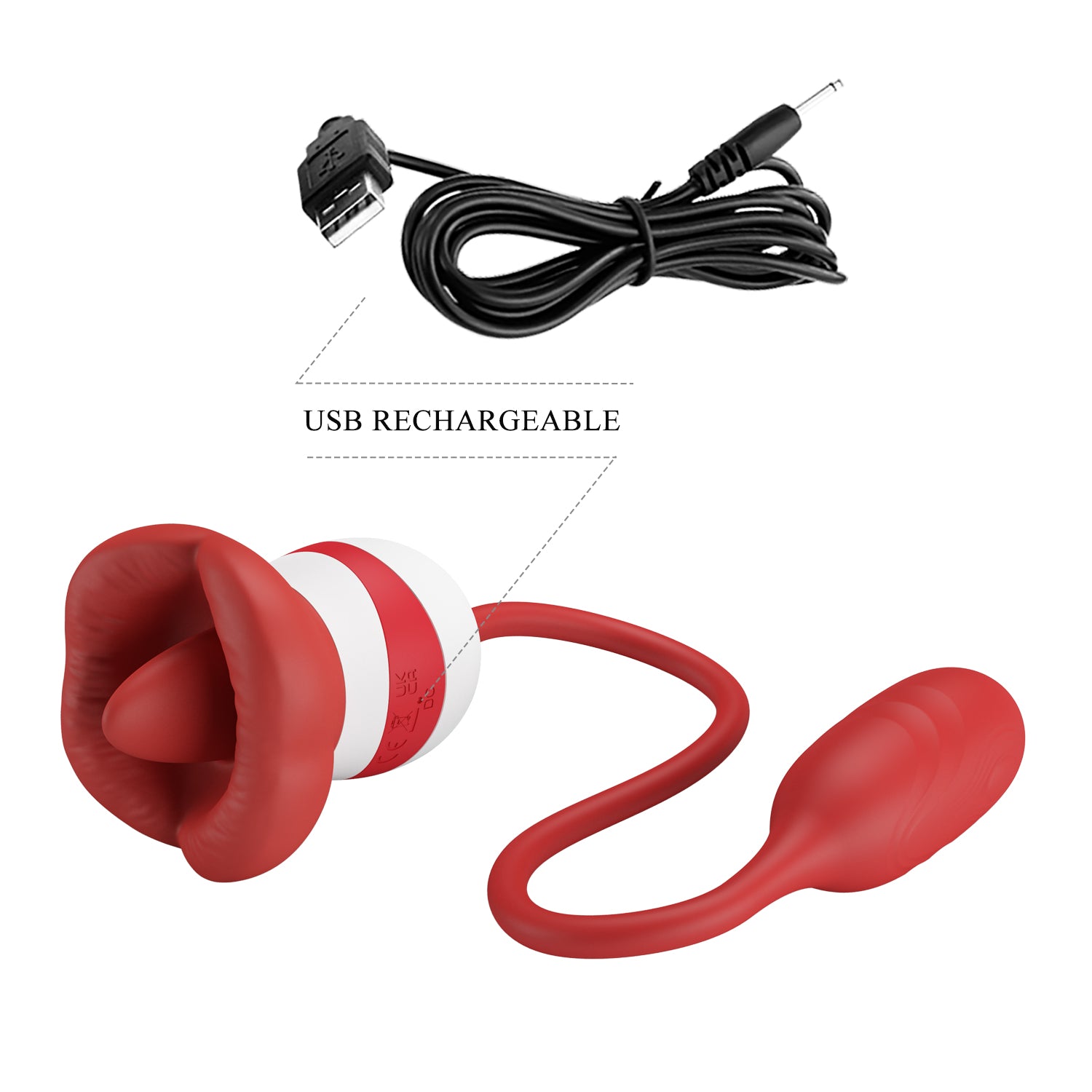 Pretty Love Aliyah Vibrating Clitoral Massager Red/White Clit Ticklers and Pulsators