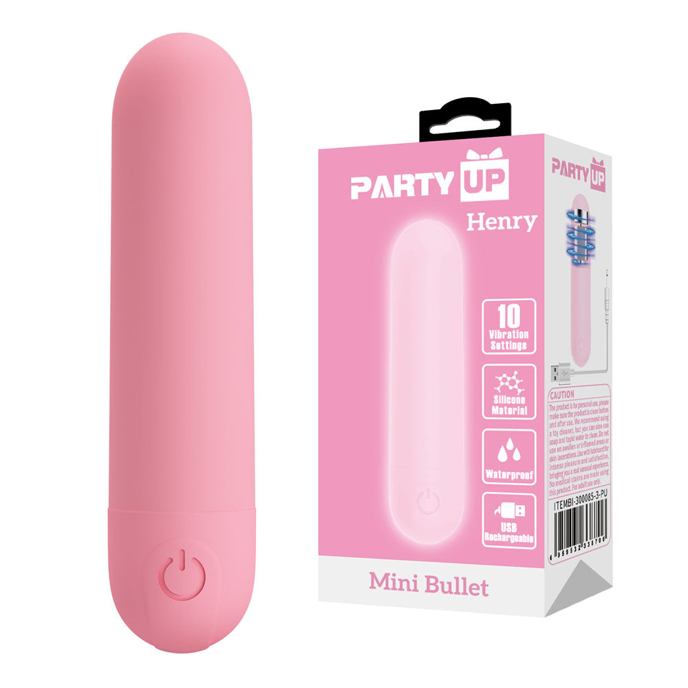 Party Up HENRY USB Rechargeable Mini Bullet Vibrator Bullet Vibrators