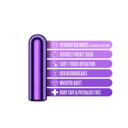 Blush Kool Vibes 2.5” Rechargeable Mini Bullet Vibrator Bullet Vibrators