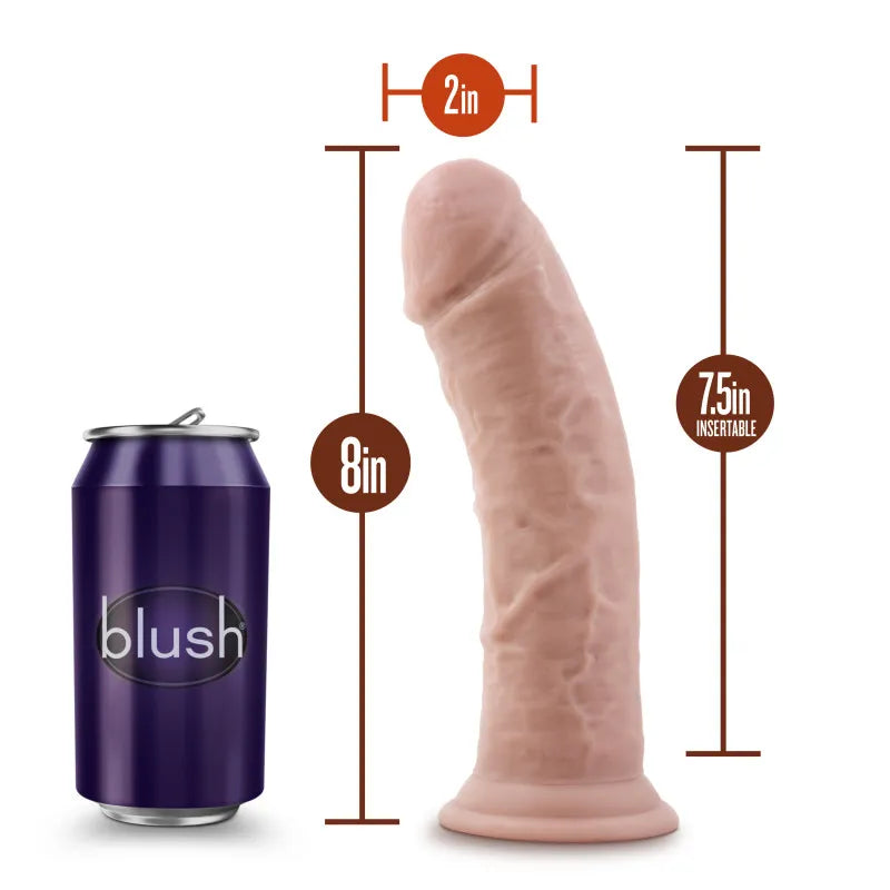 Blush Novelties Dr Skin Plus Thick Posable Dildo Flesh 20.3cm Realistic Dildos