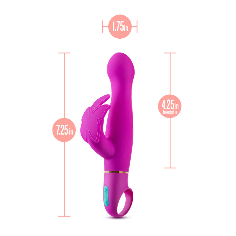 Blush Novelties Aria Naughty AF Butterfly Vibrator Plum Rabbit Vibrators