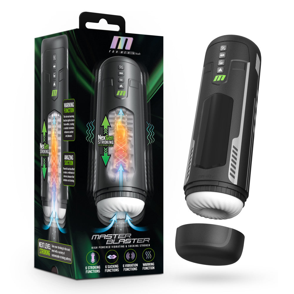 Blush Novelties M For Men Master Blaster Vibrating & Sucking Auto Male Masturbator Masturbators and Strokers