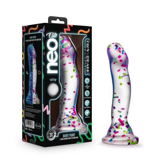 Blush Novelties Neo Elite Glow Hanky Panky Realistic Dong 19cm - Realistic Dildos