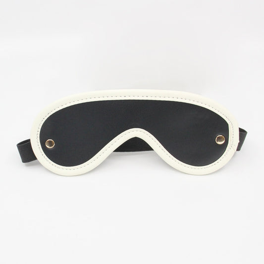 Love In Leather Black & Glow in The Dark Blindfold - Masks And Blindfolds
