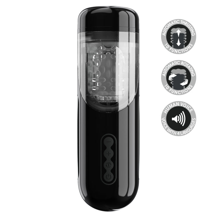 Pretty Love Lorelei Vibrating Male Masturbator Black Masturbators and Strokers