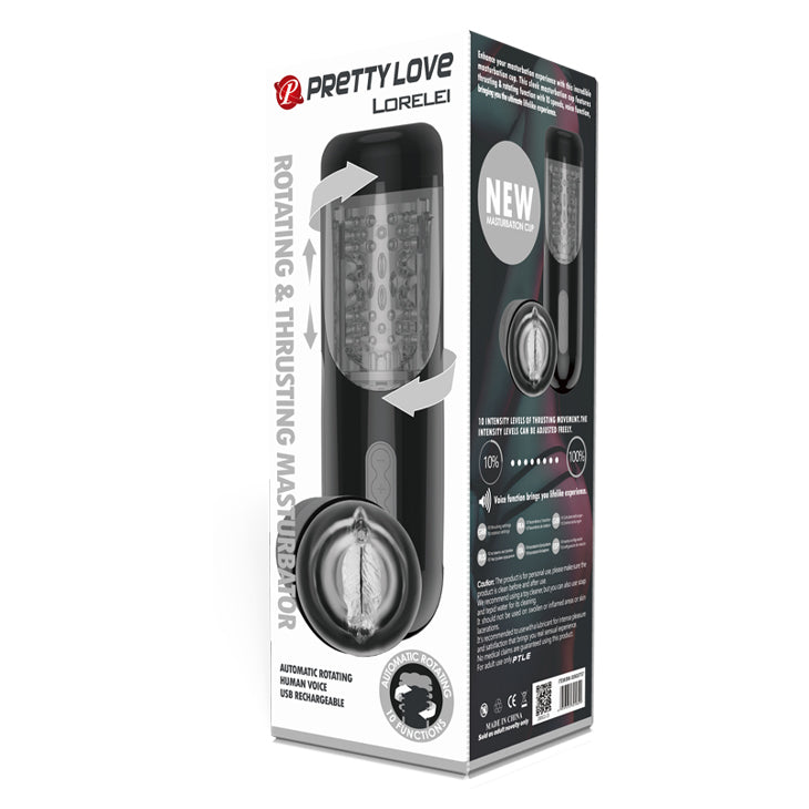 Pretty Love Lorelei Vibrating Male Masturbator Masturbators and Strokers