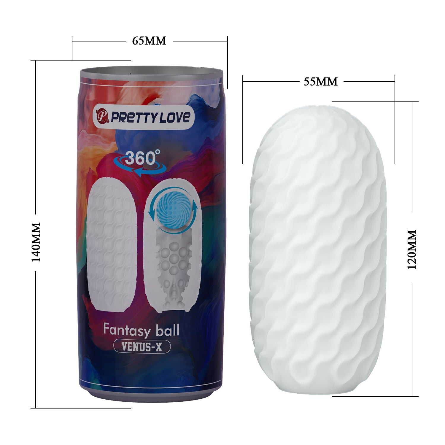 Pretty Love Venus-X Fantasy Ball Male Masturbator Clear Masturbators and Strokers