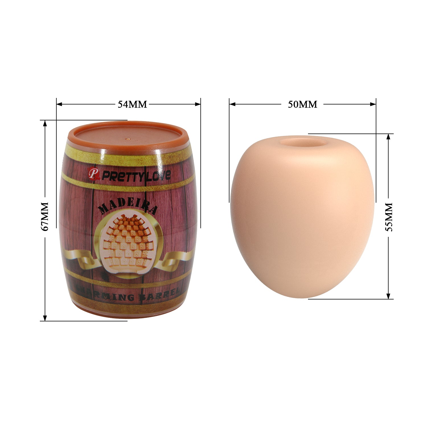 Pretty Love Madeira Charming Barrel Masturbator Peach Masturbators and Strokers