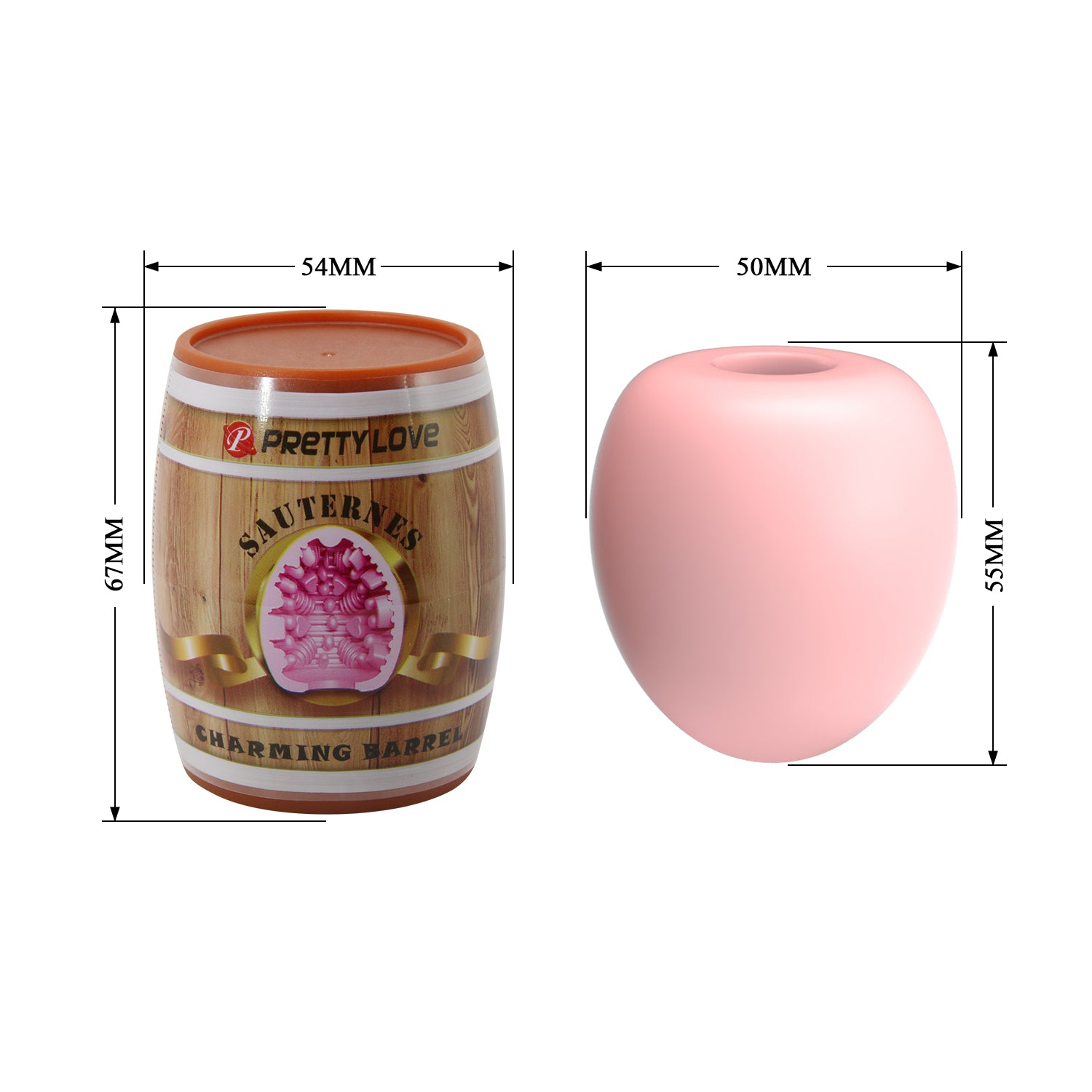 Pretty Love Sauternes Charming Barrel Masturbator Pink Masturbators and Strokers