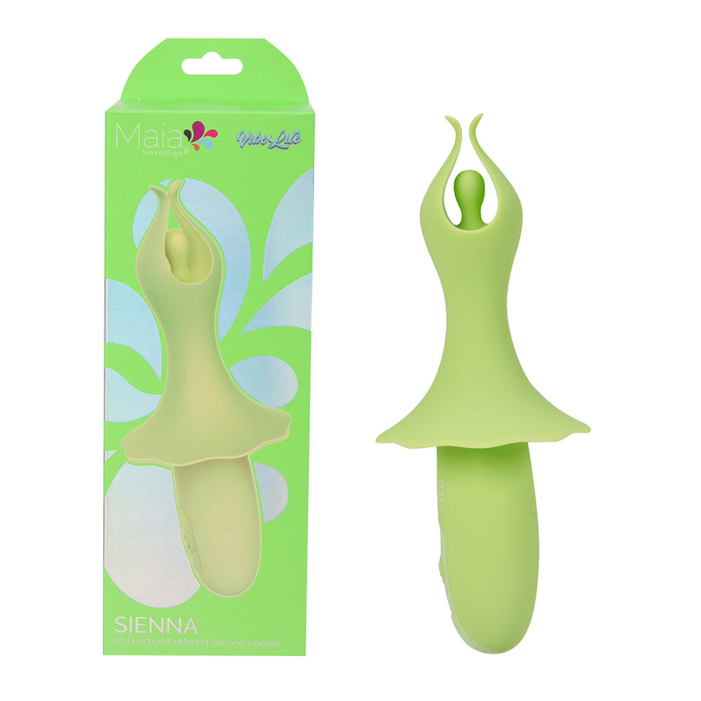 Maia SIENNA USB Rechargeable Fluttering Bullet Vibrator Green Bullet Vibrators