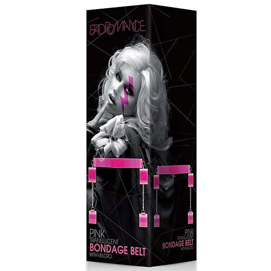 Bad Romance Pink Translucent Bondage Belt - Cuffs and Restraints