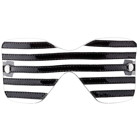 Bad Romance Translucent Eye Mask with Black Stripes - Masks And Blindfolds