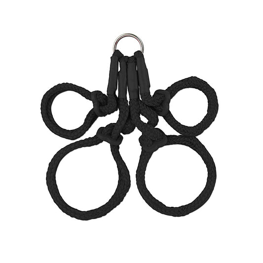 Fetish Fantasy Japanese Bondage Silk Rope Hogtie Black