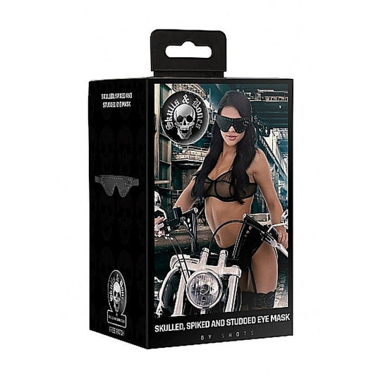 OUCH! S+B - Eye Mask + Skulls & Spikes - Black