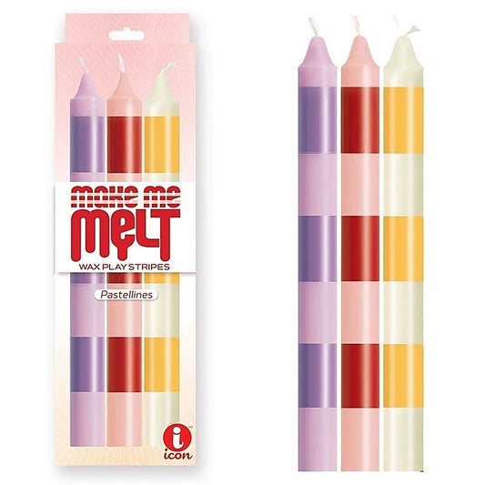 Icon Brands The 9's Make Me Melt Drip Candles 3 Pack Pastellines - Bath and Intimate Fragrances