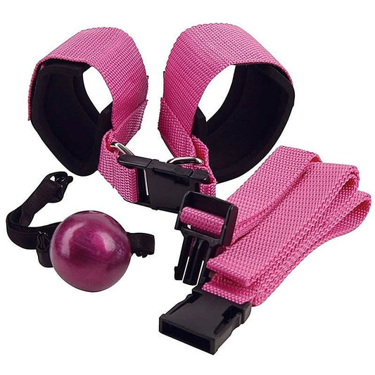 Sinners' Sex Straps with Ball Gag Pink