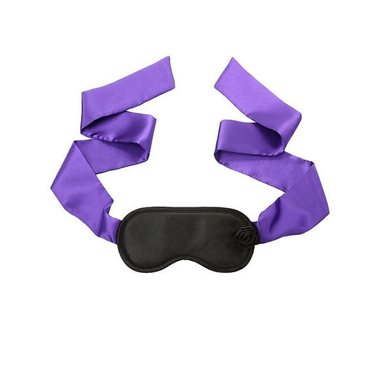 Doc Johnson Black Rose Budding Blinder Eyemask - Cuffs and Restraints
