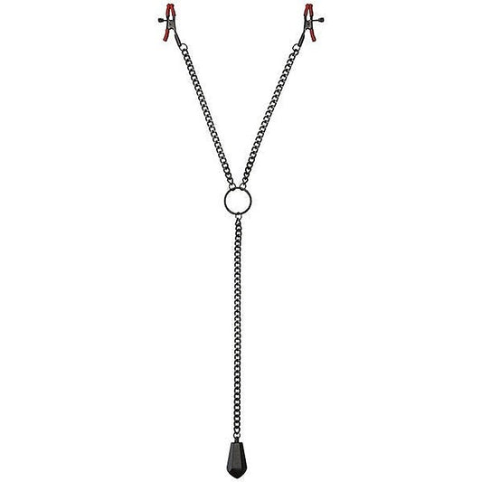 Kink Tug Nipple Clips with Heavy Weight and Silicone Tips