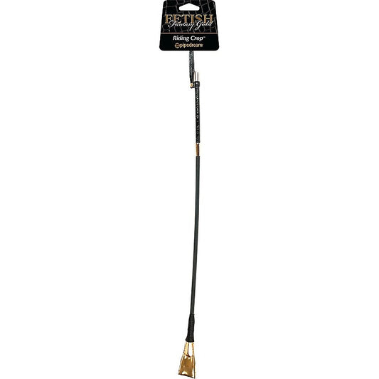 Fetish Fantasy Gold BDSM Play Riding Crop Black - Whips And Crops