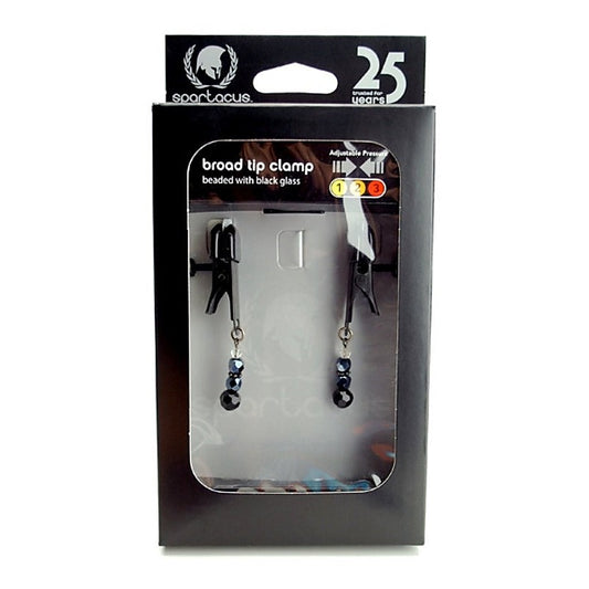 Spartacus Luxurious Glass Bead Nipple Clamps - Adjustable Sensual Delight