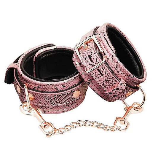 Spartacus Pink Snake Microfiber Wrist Cuffs