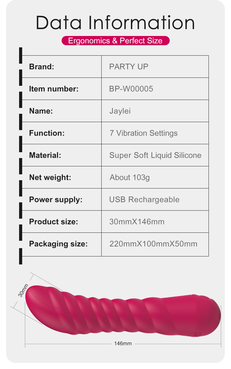 Party Up JAYLEI USB Rechargeable G-Spot Vibrator G-Spot Vibrators